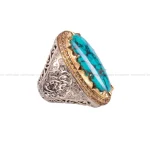 انگشتر فیروزه شجری مردانه کد 213