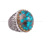 انگشتر فیروزه شجری مردانه کد 215