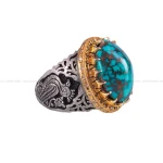 انگشتر فیروزه شجری مردانه کد 219