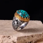 انگشتر فیروزه شجری مردانه کد 219