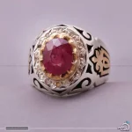 انگشتر یاقوت سرخ مردانه کد 230