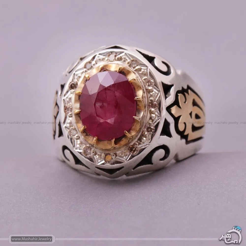 انگشتر یاقوت سرخ مردانه کد 230