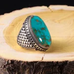 انگشتر فیروزه شجری مردانه کد 231