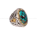 انگشتر فیروزه شجری مردانه کد 235