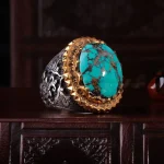 انگشتر فیروزه شجری مردانه کد 245