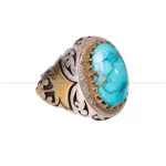 انگشتر فیروزه شجری مردانه کد 247