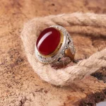 انگشتر عقیق مردانه کد 254