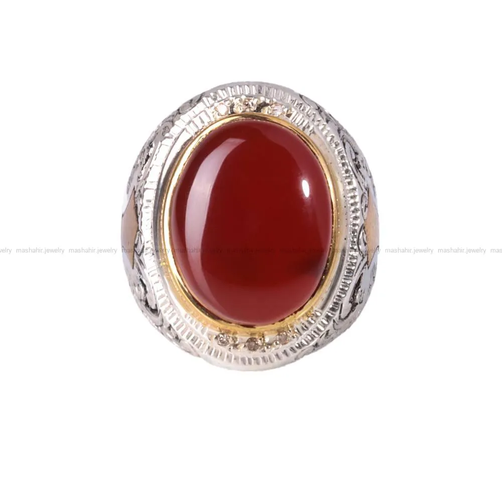 انگشتر عقیق مردانه کد 254