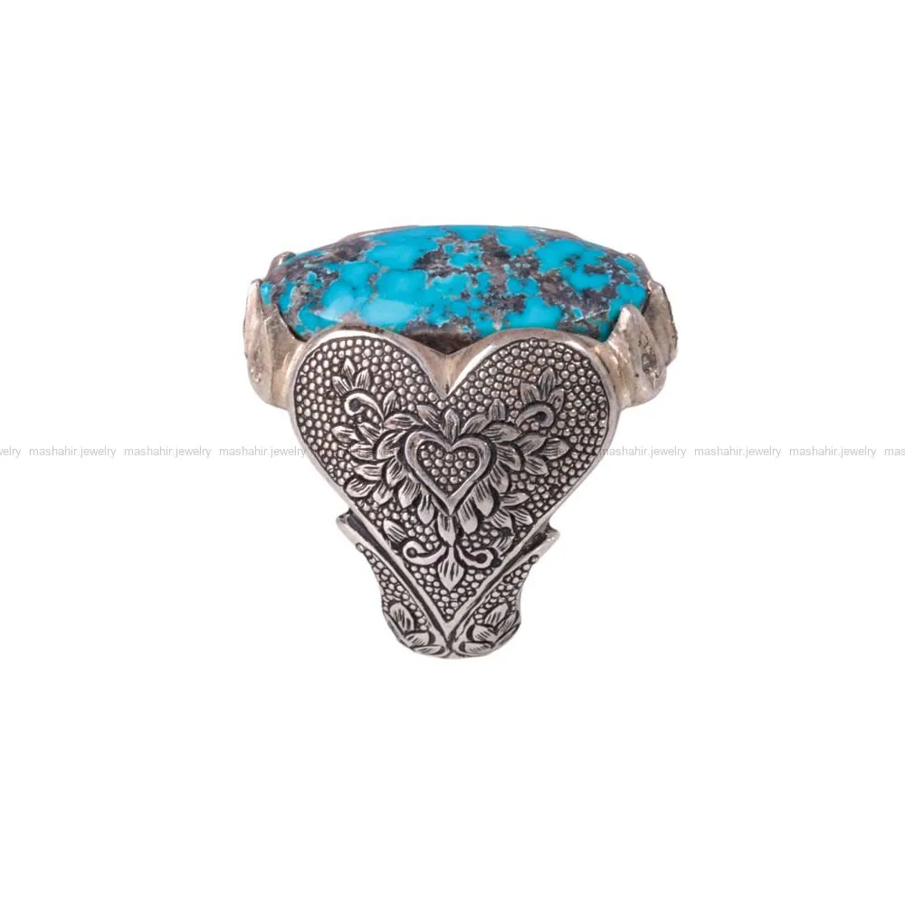 انگشتر فیروزه شجری مردانه کد 259