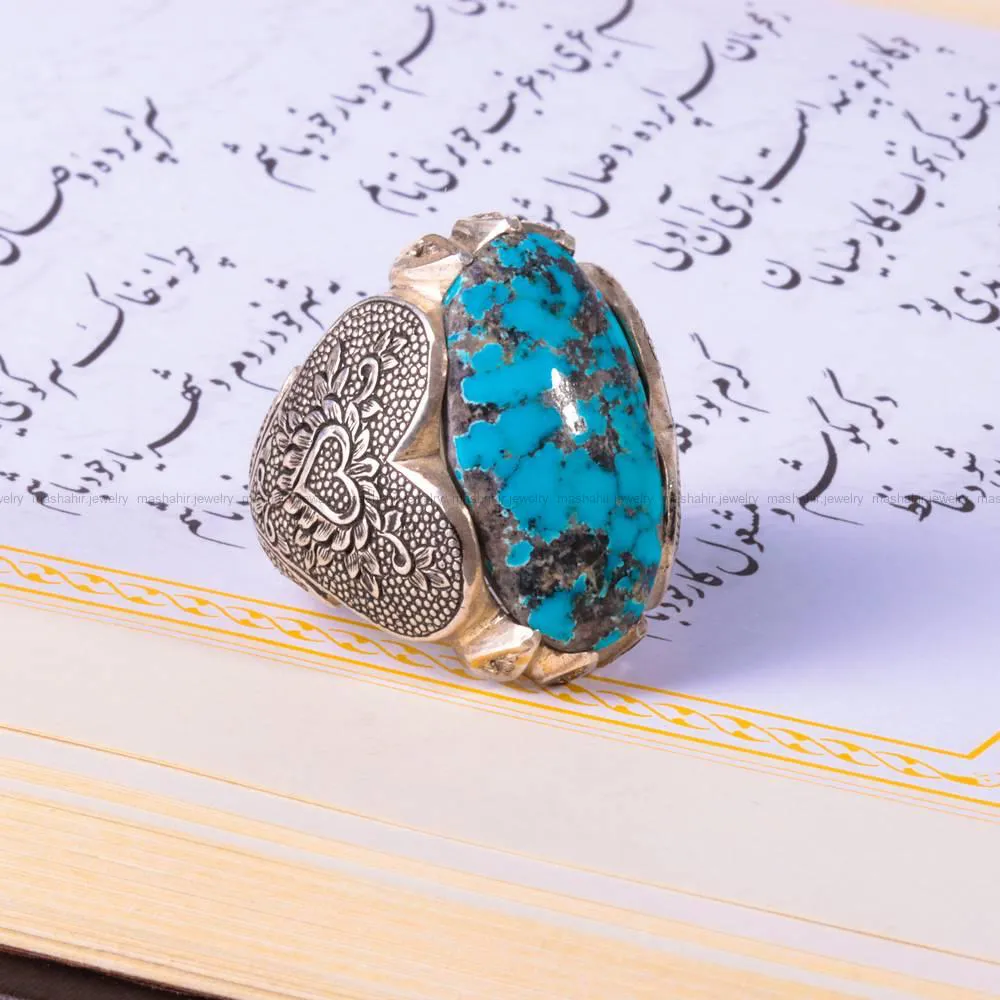 انگشتر فیروزه شجری مردانه کد 259