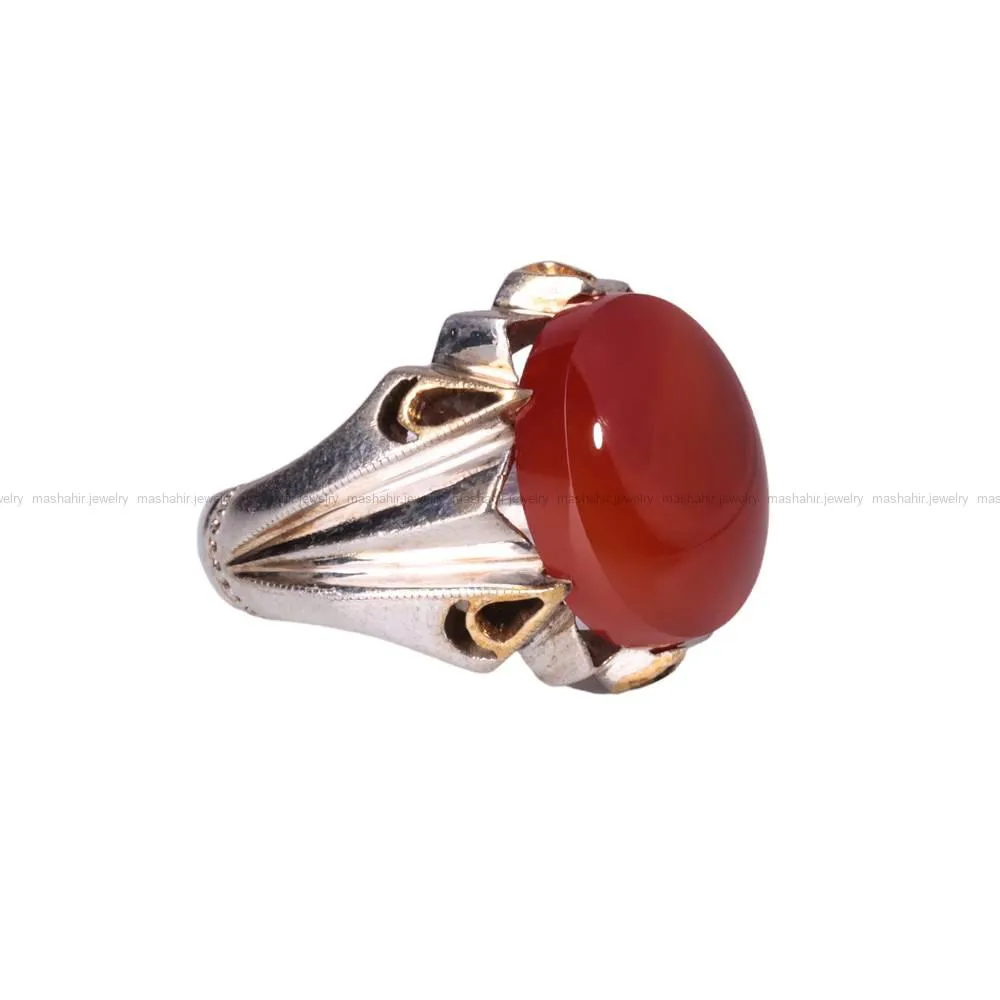 انگشتر عقیق یمن مردانه کد 273