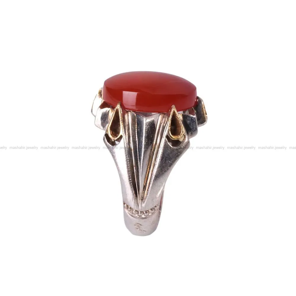 انگشتر عقیق یمن مردانه کد 273