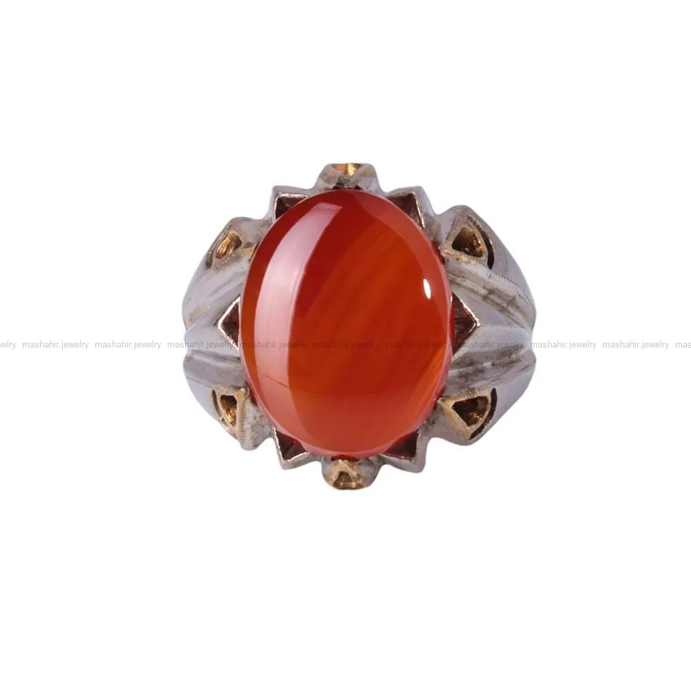 انگشتر عقیق یمن مردانه کد 273