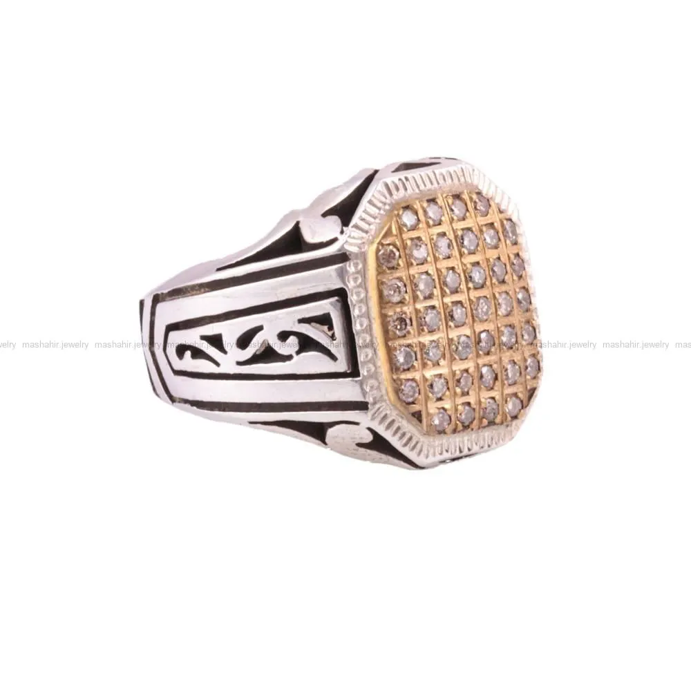 انگشتر صفحه برلیان مردانه