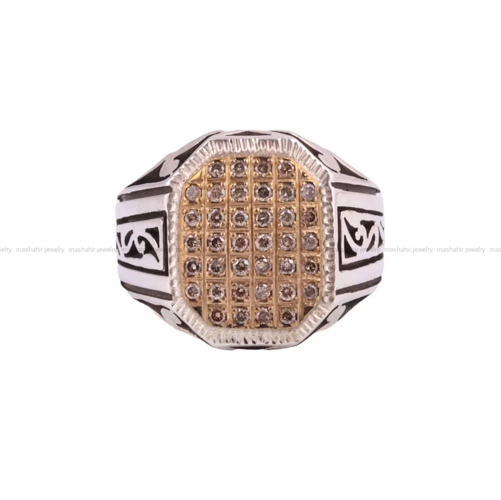 انگشتر صفحه برلیان مردانه