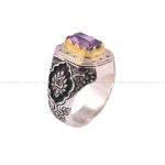 انگشتر آمیتیست مردانه کد 279