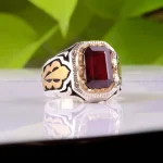 انگشتر یاقوت سرخ مردانه کد 285