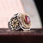 انگشتر ياقوت سرخ مردانه کد 303