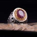 انگشتر یاقوت سرخ مردانه کد 304