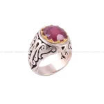 انگشتر ياقوت سرخ مردانه کد 305