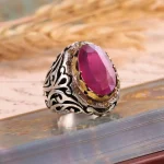 انگشتر ياقوت سرخ مردانه