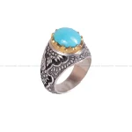 انگشتر فيروزه عجمي مردانه کد 308