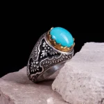 انگشتر فيروزه عجمي مردانه