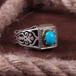 انگشتر فيروزه عجمي مردانه