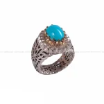 انگشتر فيروزه عجمي مردانه کد 311