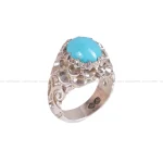 انگشتر فيروزه عجمی مردانه کد 323