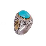 انگشتر فيروزه عجمی مردانه کد 331