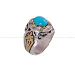 انگشتر فيروزه عجمی مردانه کد 333