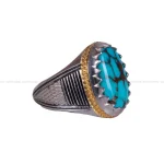 انگشتر فيروزه شجری مردانه کد 359