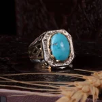 انگشتر فیروزه شجری مردانه کد 401