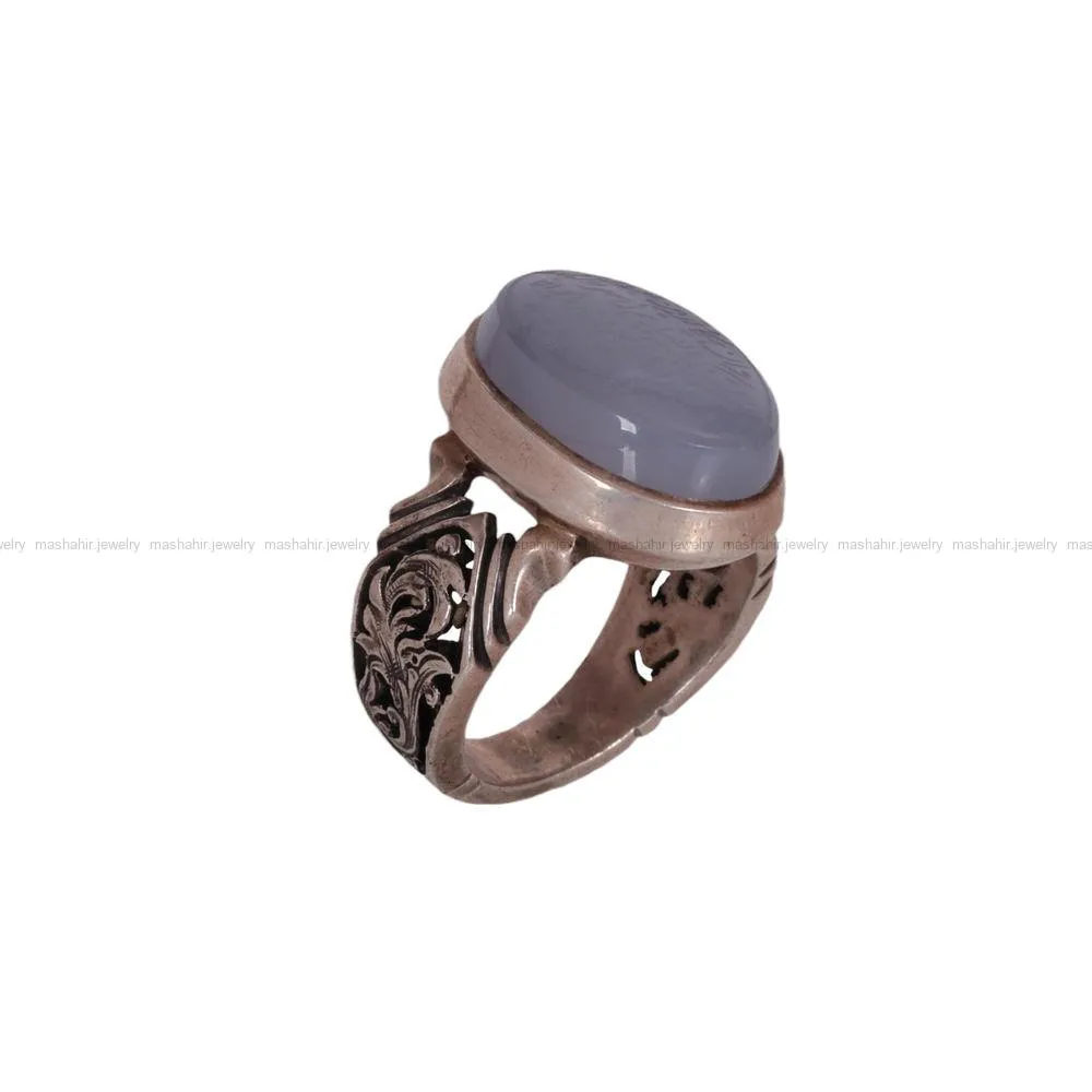 انگشتر عقیق سوسنی مردانه کد 768