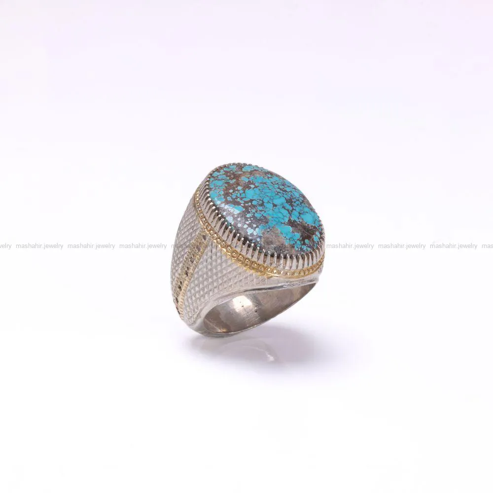 انگشتر فيروزه شجری مردانه کد 910