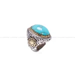 انگشتر فيروزه شجری مردانه کد 985