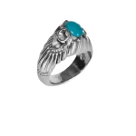 انگشتر فيروزه عجمی مردانه کد 603