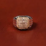 انگشتر صفحه برلیان مردانه کد 786