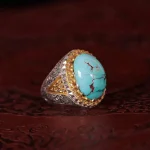 انگشتر فيروزه شجری مردانه کد 609