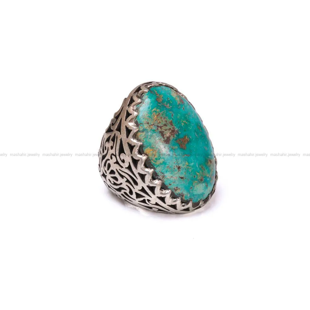 انگشتر فيروزه شجری مردانه کد 1073