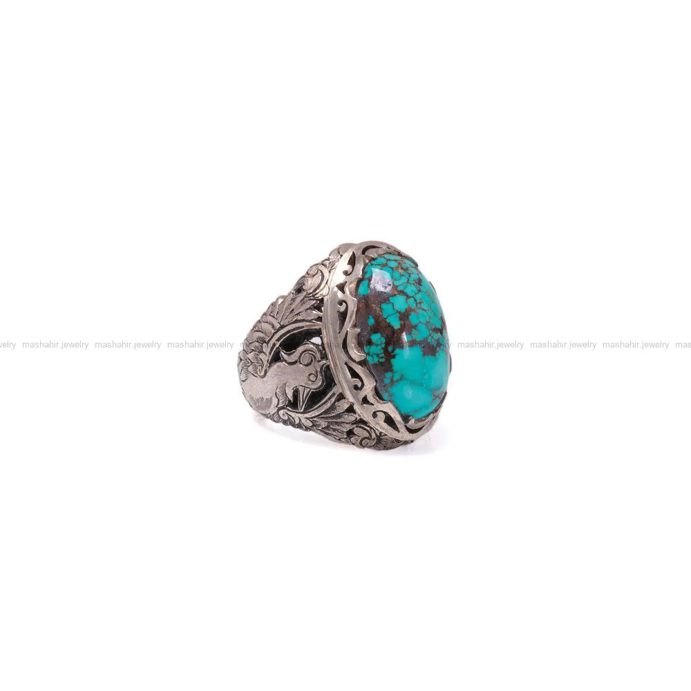 انگشتر فيروزه شجری مردانه کد 927