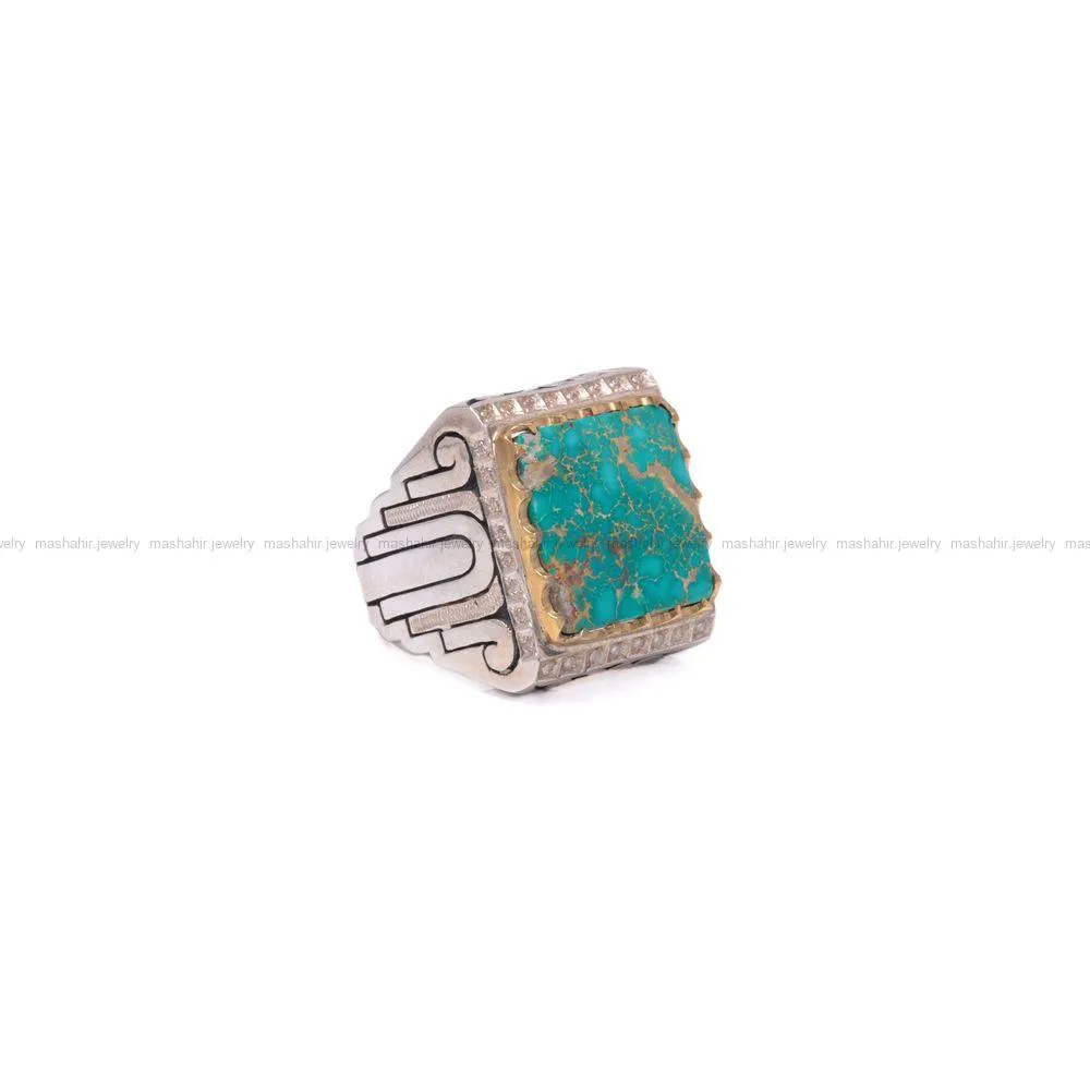 انگشتر فيروزه شجری مردانه کد 980