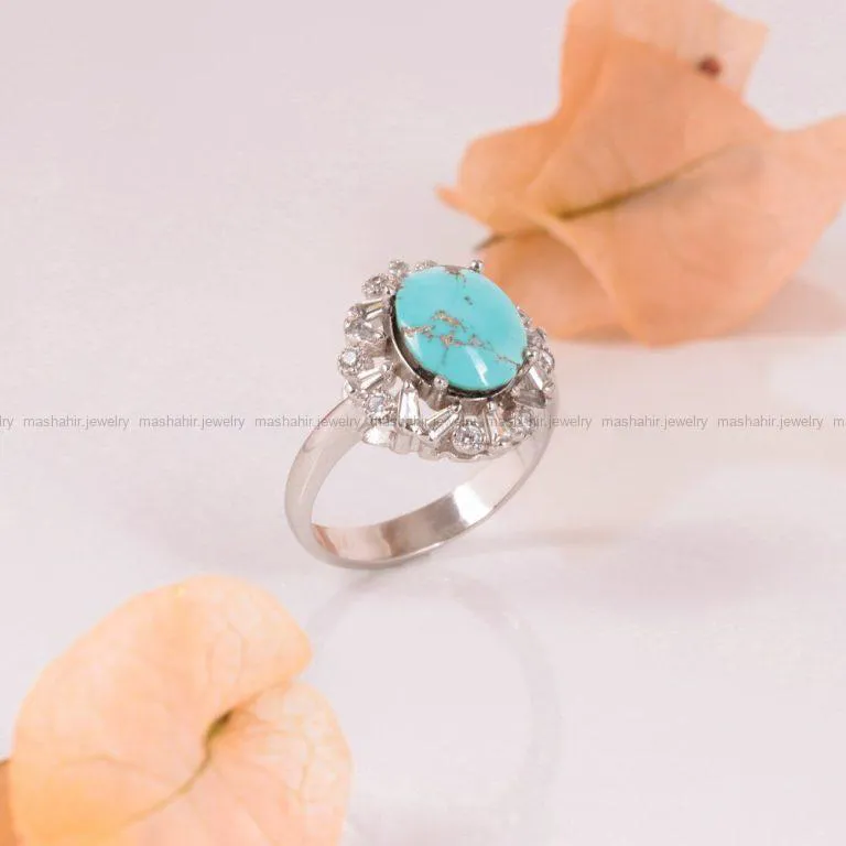 انگشتر فیروزه شجری زنانه کد 2005