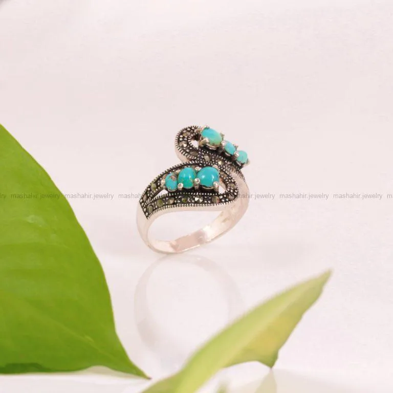 انگشتر فیروزه شجری زنانه کد 2013
