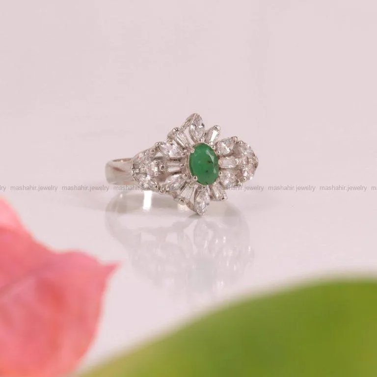 انگشتر زمرد زنانه کد 2018
