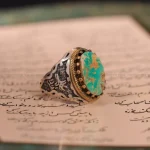 انگشتر فيروزه شجری مردانه کد 2029