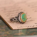 انگشتر فيروزه شجری مردانه کد 2032