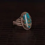 انگشتر فيروزه شجری مردانه کد 2042