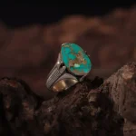 انگشتر فيروزه شجری مردانه کد 2047